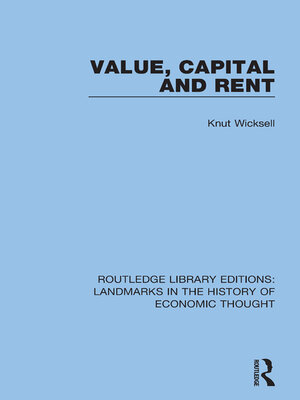 cover image of Value, Capital and Rent